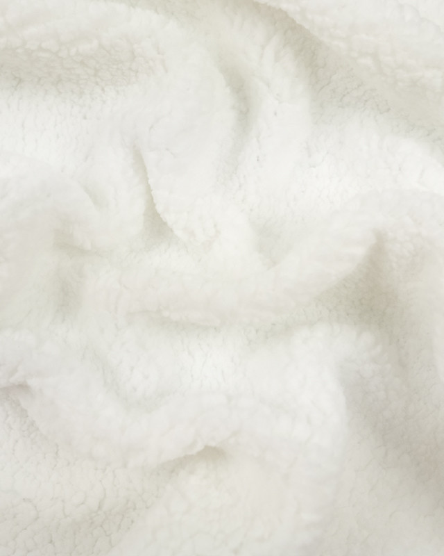 Tissu Sherpa blanc